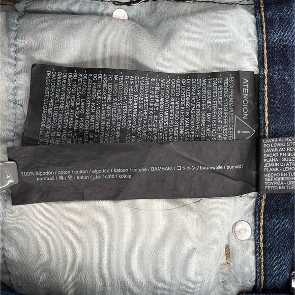 ZARA The Relaxed Boyfriend Jean Womens 26 Dark Blue Mid Rise Loose Straight - Picture 11 of 16